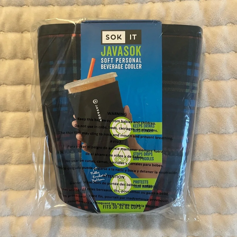 Javasok Plaid Drink Sleeve - Picture 4 of 4
